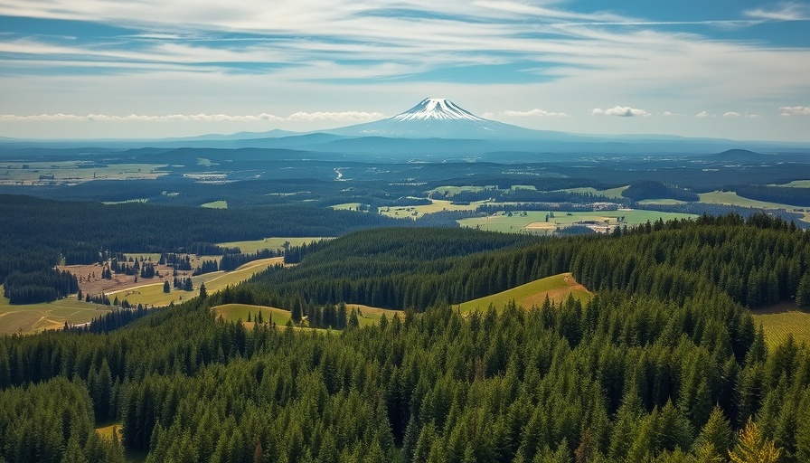 Scenic view of Oregon mountains and forests, Best Places to Live in Oregon 2025.