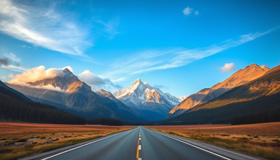 Scenic Montana road to mountains, best places to live.