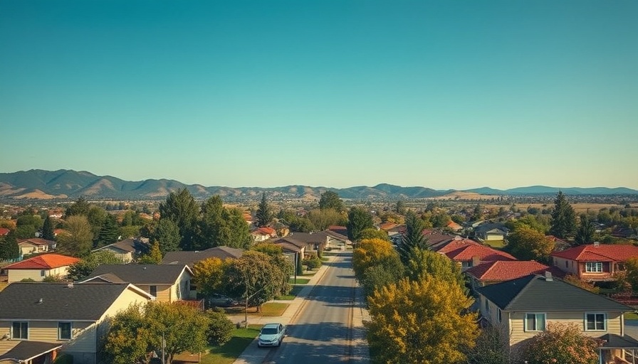 Aerial view of an affordable suburban neighborhood in Virginia.