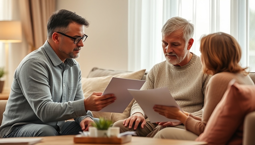 Couple discussing housing market with advisor in cozy setting.