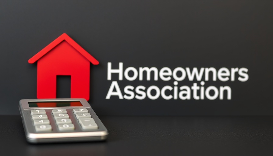 Homeowners Association logo and calculator emphasizing HOA financial management.