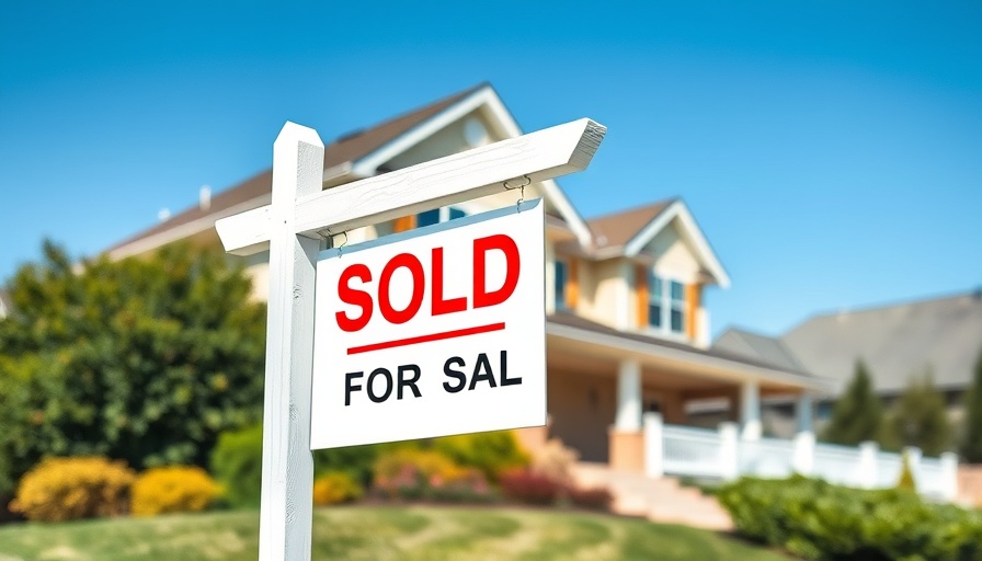 Real estate sign indicating sold house in suburban neighborhood.
