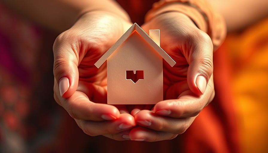 Hands holding paper house symbol, depicting real estate support.