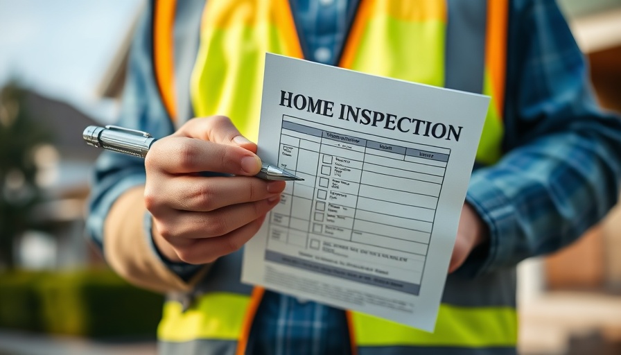 Inspector holding a home inspection checklist for buyers.