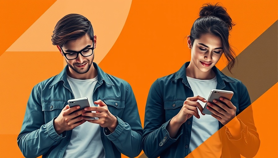 Real Estate Challenges and Trends: Diverse individuals with smartphones, abstract background