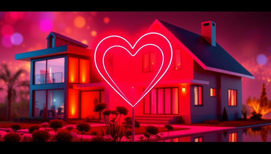 Vibrant neon heart and house symbolize Rocket hires Viral Nation.