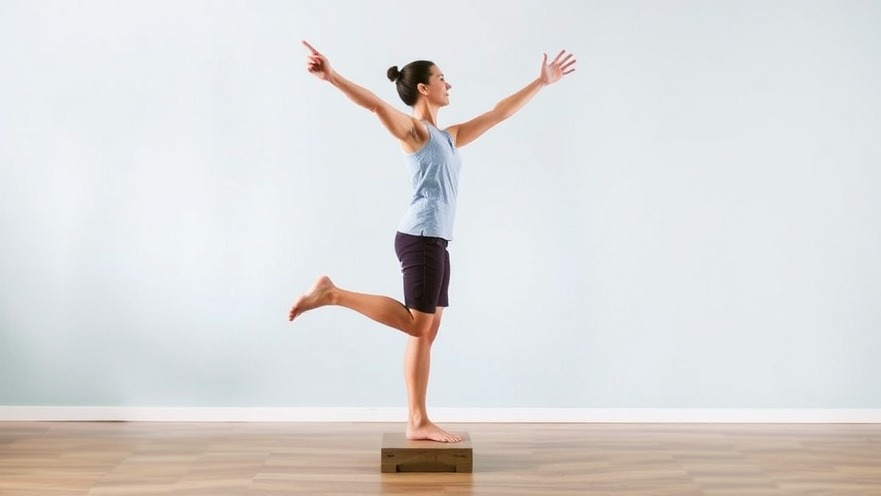 Person performing balance training to enhance cognitive function with brain exercises.
