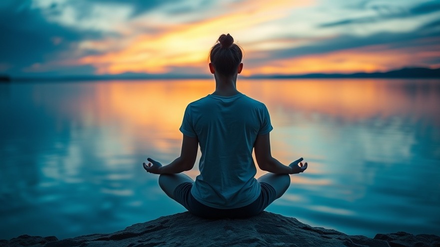 A peaceful individual meditating at sunrise, embodying wu wei and mindfulness for personal growth.