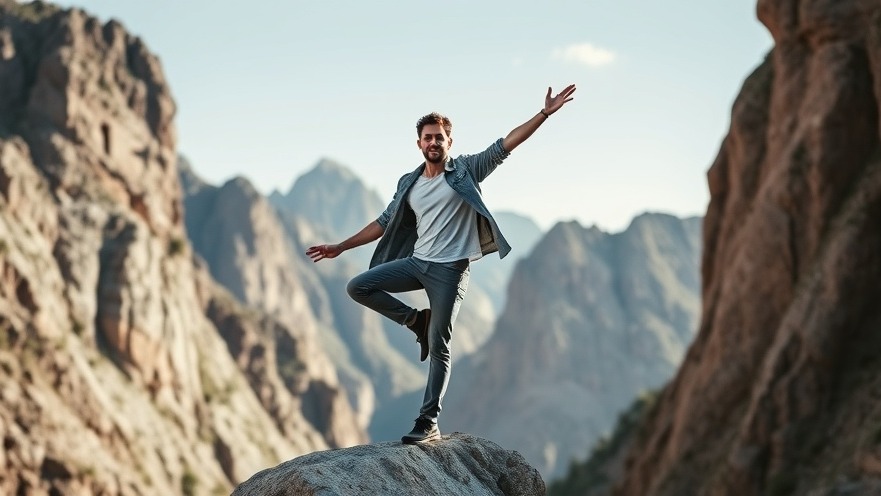 Man demonstrating good balance for brain adaptability and cognitive health tips.