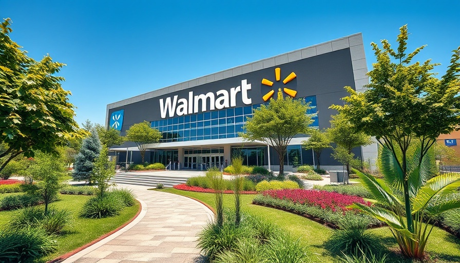 Walmart Headquarters modern architecture with lush landscaping.