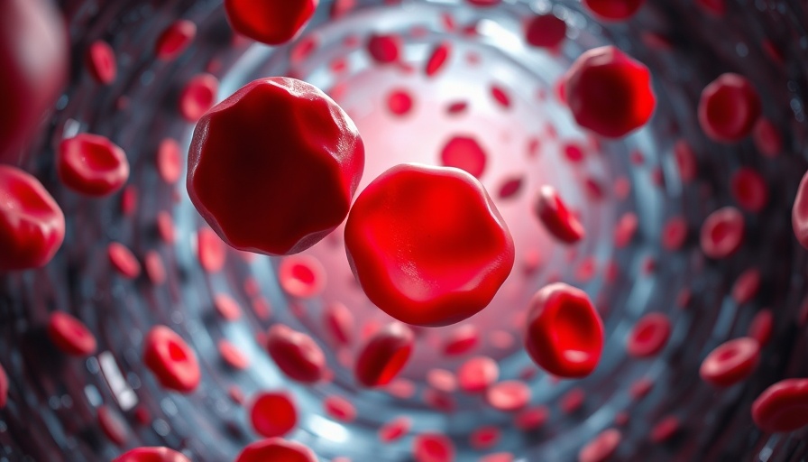 Vivid 3D illustration of blood cells representing Slash Blood Sugar.