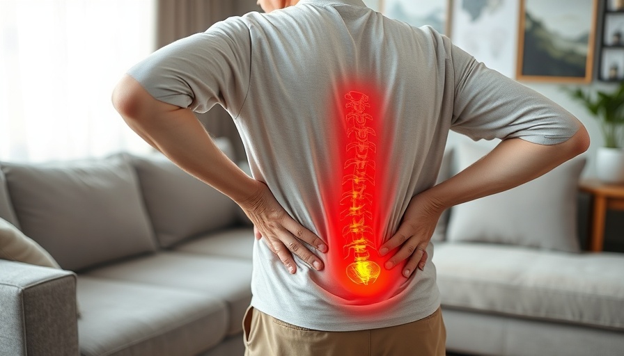 Elderly man experiencing spinal disc degeneration treatment discomfort.