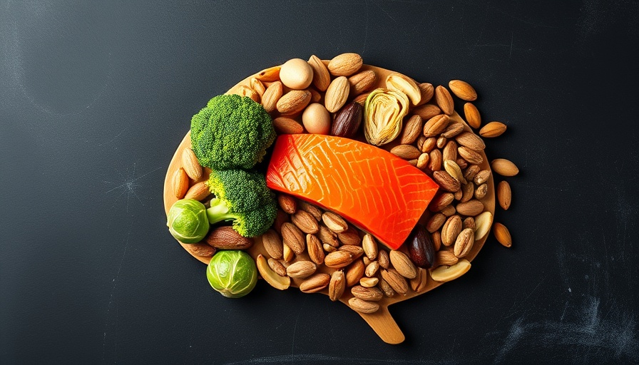 How Fasting Affects the Immune System visual: healthy foods in brain shape on chalkboard.
