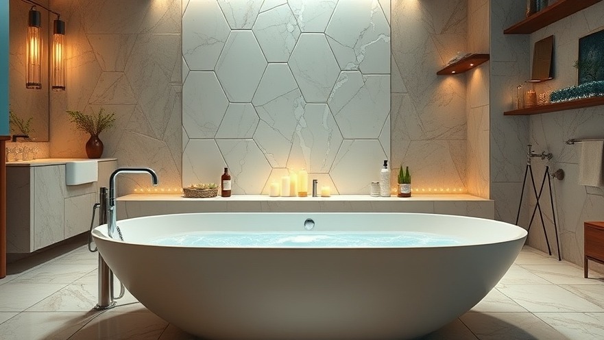 Warm bath in a luxurious bathroom for stress relief and blood pressure management.