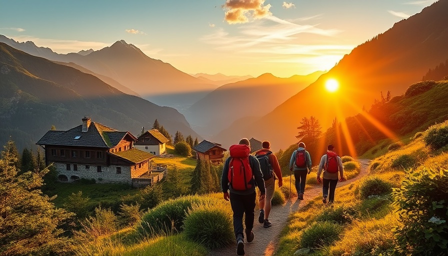 Hikers on a mountain path symbolizing personal growth through pilgrimage.