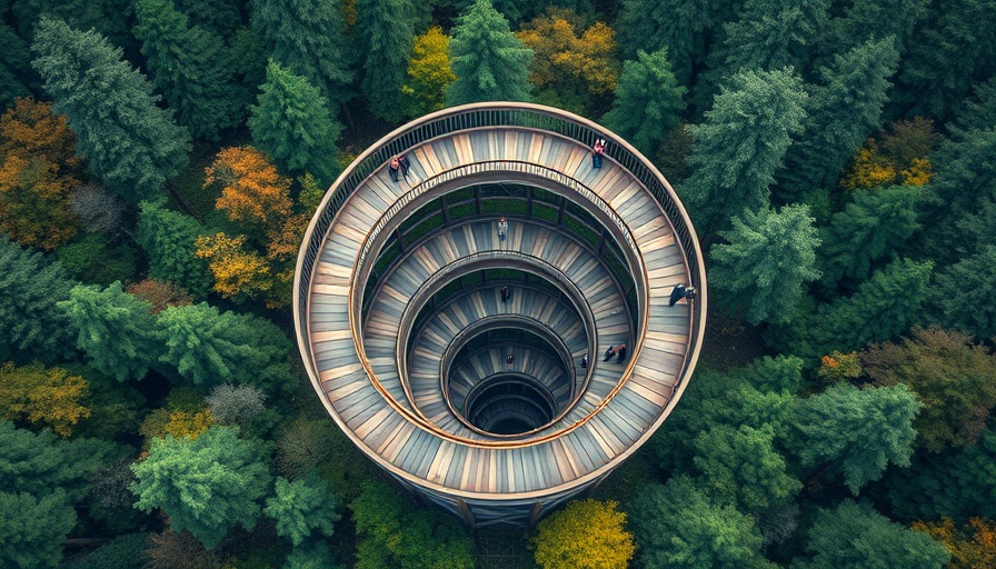 Tree Top Walks tower amidst lush forest scenery