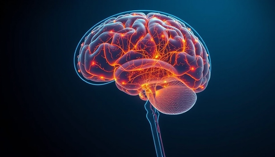 Illustration of brain showing neural activity, symbolizing Metformin action regulated by the brain.