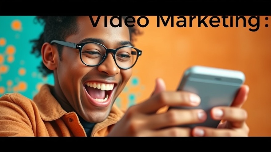 Engaging Moments: Enthusiastic person engaging with video marketing on mobile.
