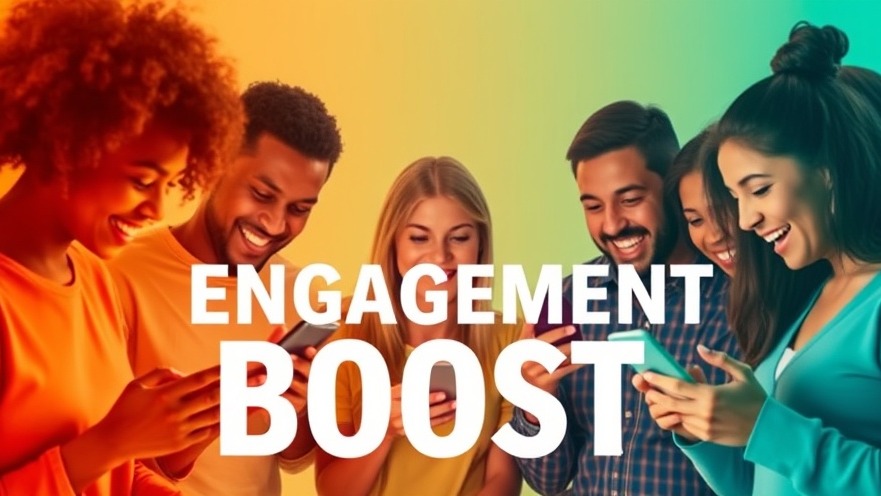 Engagement Boost: Diverse group joyfully using smartphones in vibrant colors.