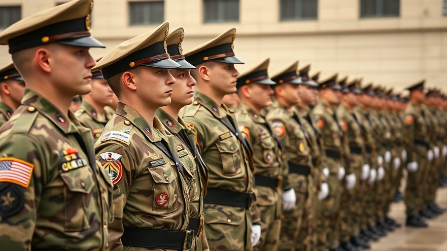 Soldiers practicing posture correction techniques while standing to attention.