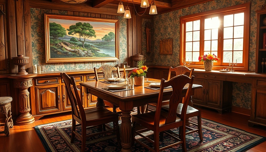 Rustic dining room decor from unique online decor shops for California homes.