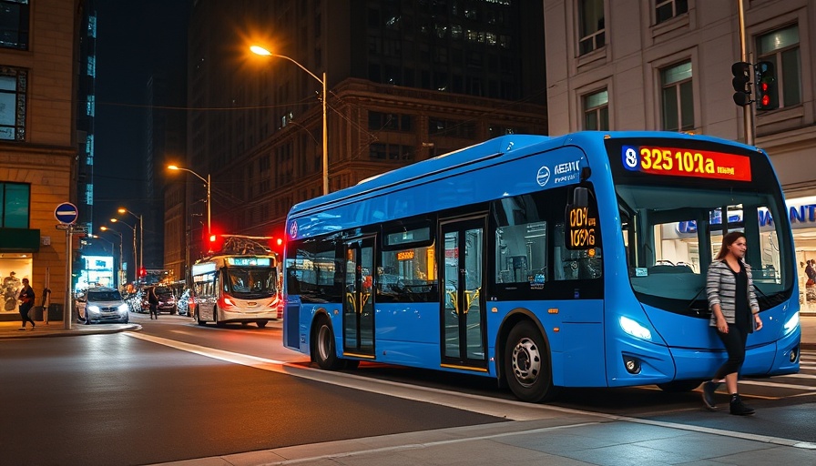 49% of New Buses in EU Were Zero-Emission Models, electric bus at night
