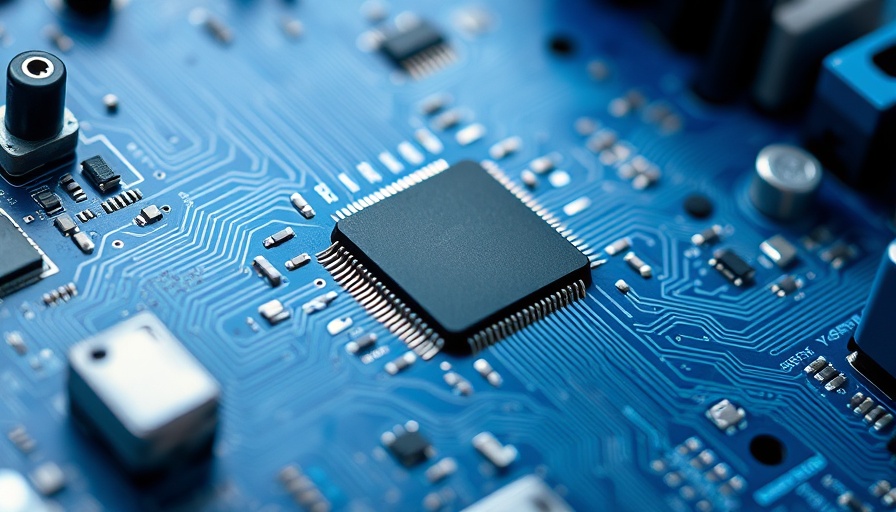 Close-up of blue circuit board for cheap smart home sensors.