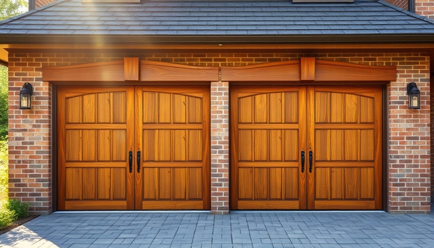 Elegant wooden garage doors with brick exterior, Buying a Garage Door
