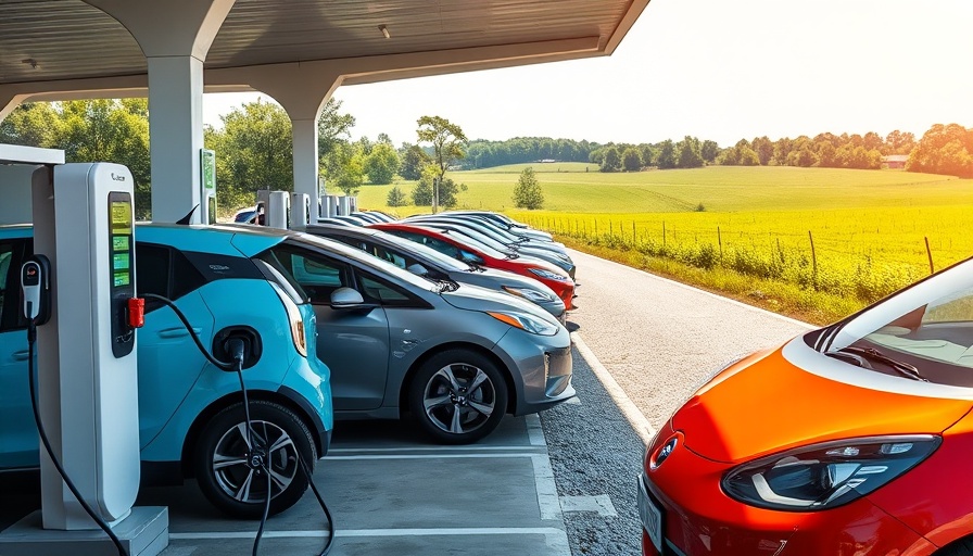 Electric cars charging at UK station as carbon emissions drop
