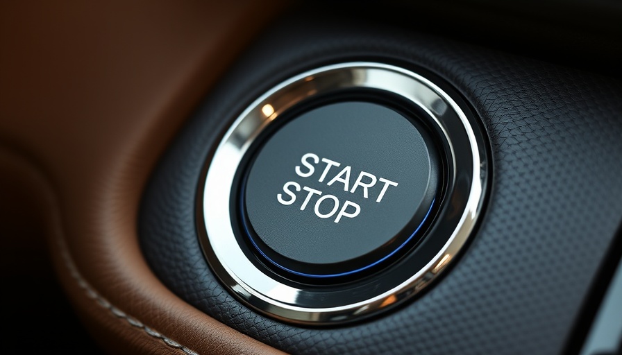 Car start-stop engine button illustrating auto start-stop feature benefits.