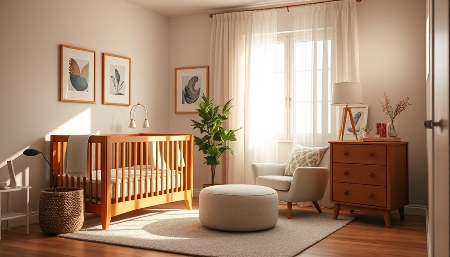 Minimalist nursery design without common causes of clutter, showcasing a tidy and organized space.