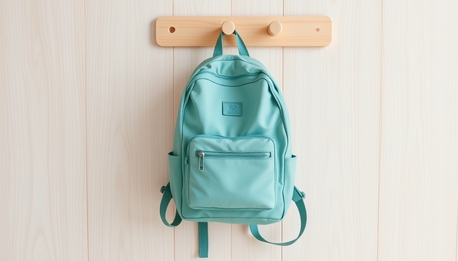 Efficient backpack storage solution for small apartments.