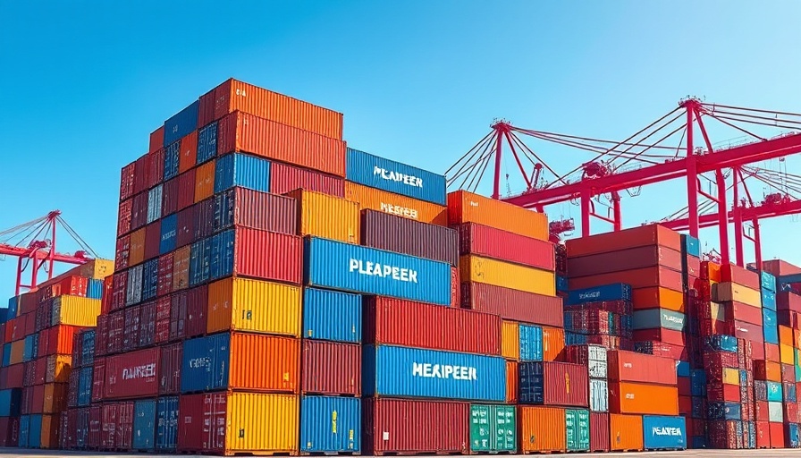Shipping containers at a California port illustrating trade impact and tariffs.