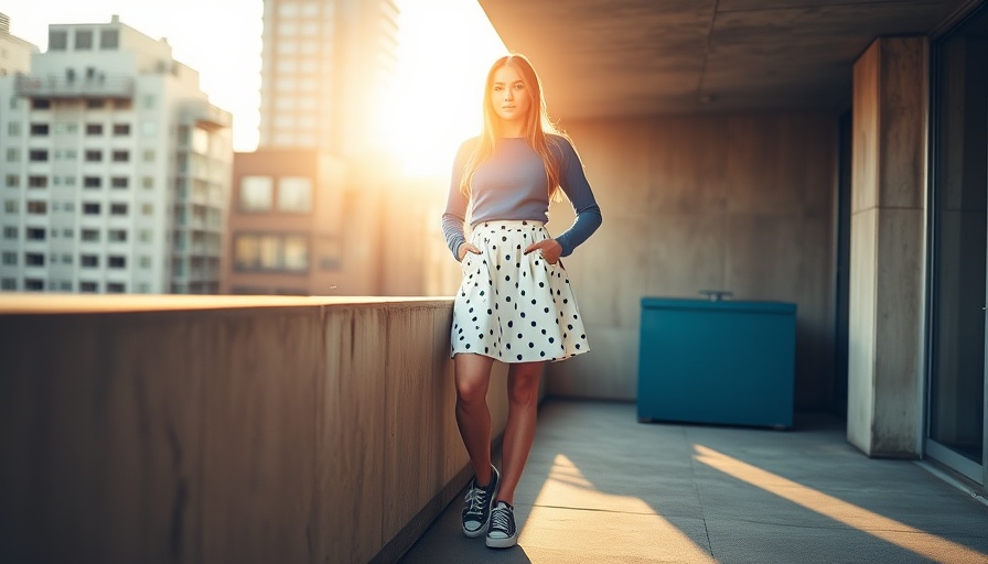 Polka dot fashion trend in urban casual style.