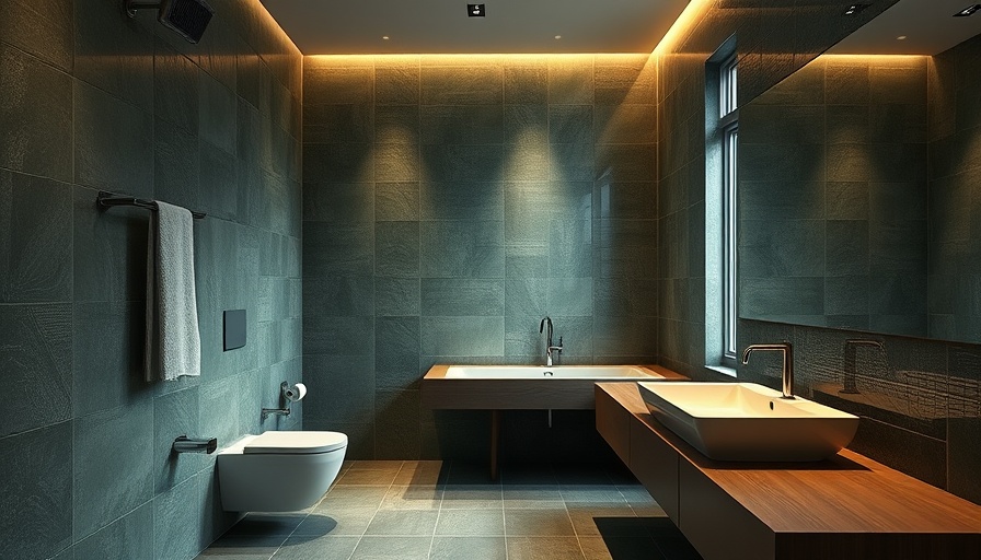 Stylish bathroom showcasing trends in new tile products for 2025