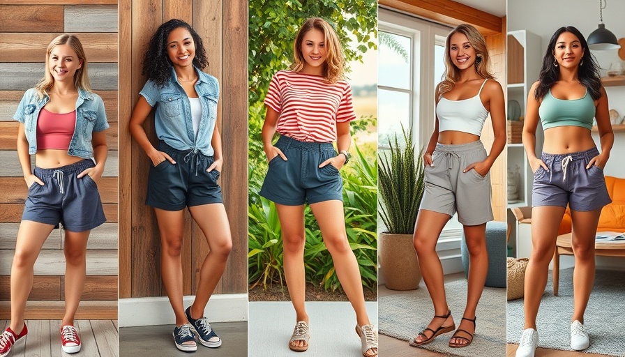 Stylish pull-on shorts for summer comfort, featuring denim and stripes.