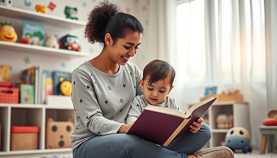 Modern kids room design with a mother reading to her toddler.