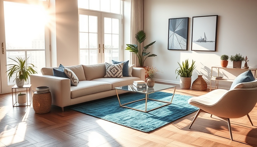 Cozy living room in a historic Hollywood penthouse transformed with modern decor.