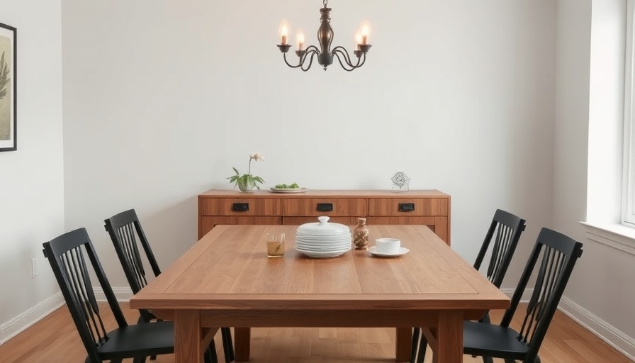 Simple dining room setup highlighting minimalistic decor.