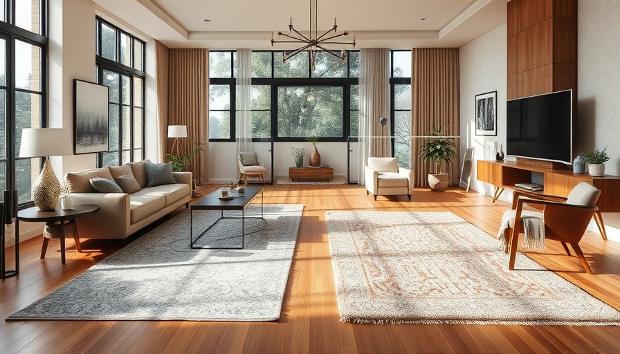 EHD Design Rescue living room transformation with bold rug.