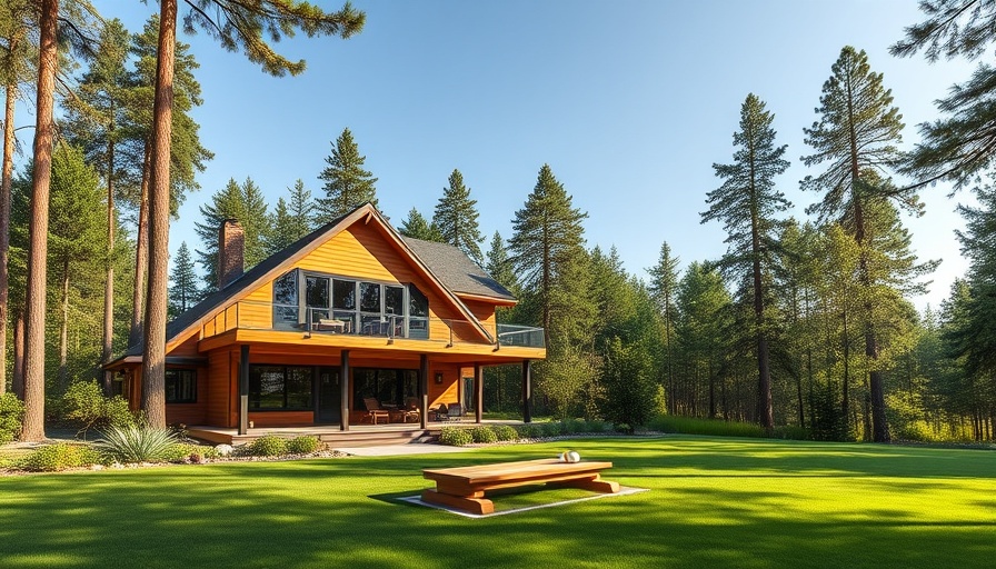 Fun backyard design ideas with bocce ball court and modern house.