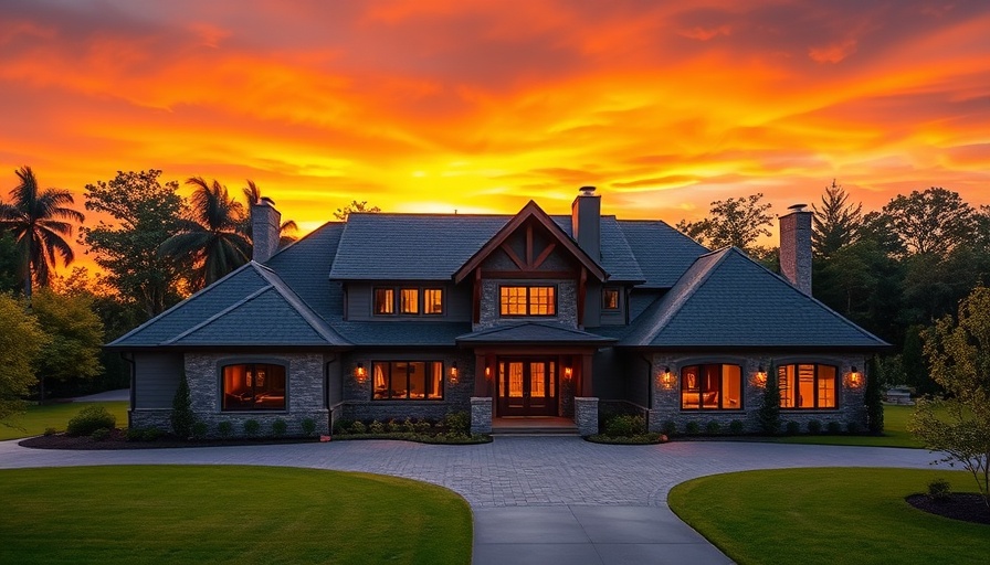 Custom Home on Lake Minnetonka with stunning sunset view.