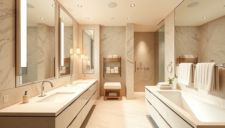 Elegant modern bathroom in California homes.