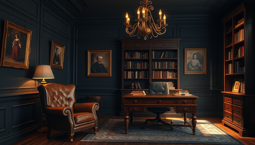 Friendly furniture pieces in a comforting home study with elegant decor.