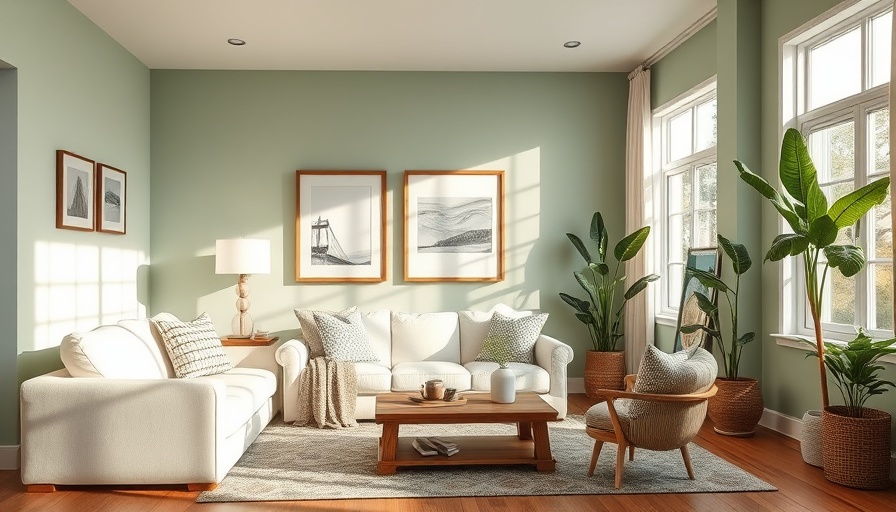 Living room with green paint colors, cozy and inviting.