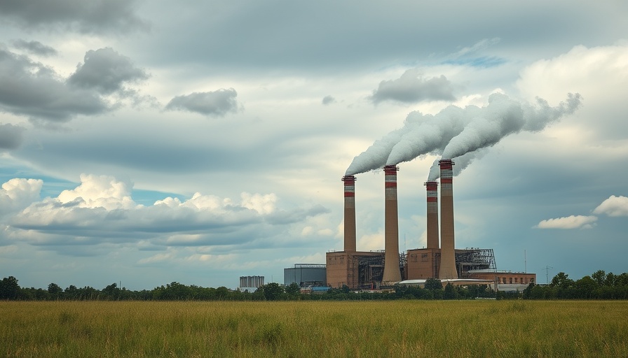 Coal phaseout in Ireland depicted by industrial plant with smokestacks.
