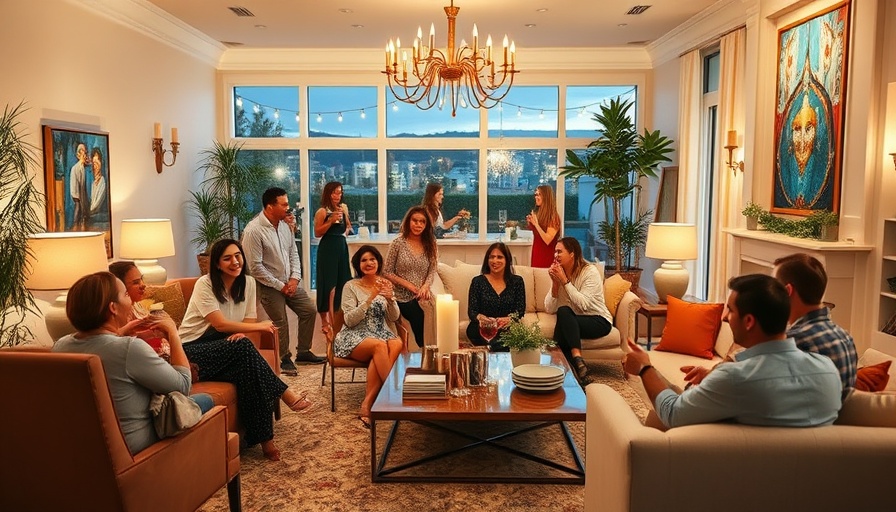 California home celebration with stylish decorations and warm ambiance.