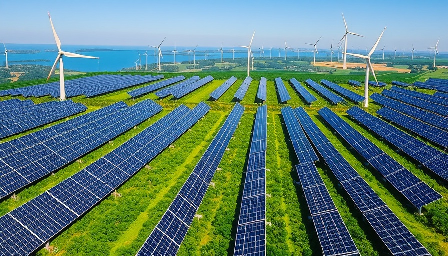 Expansive solar and wind farm showcasing China installations.