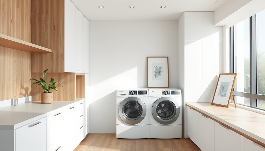 Popular new laundry rooms with white cabinets and wooden accents.