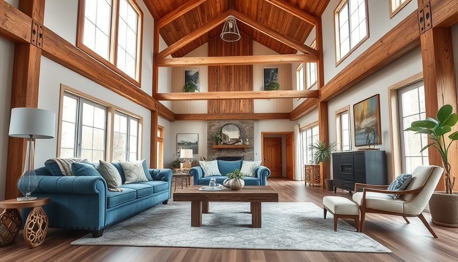 Stylish living room for July 4th sales on home decor.